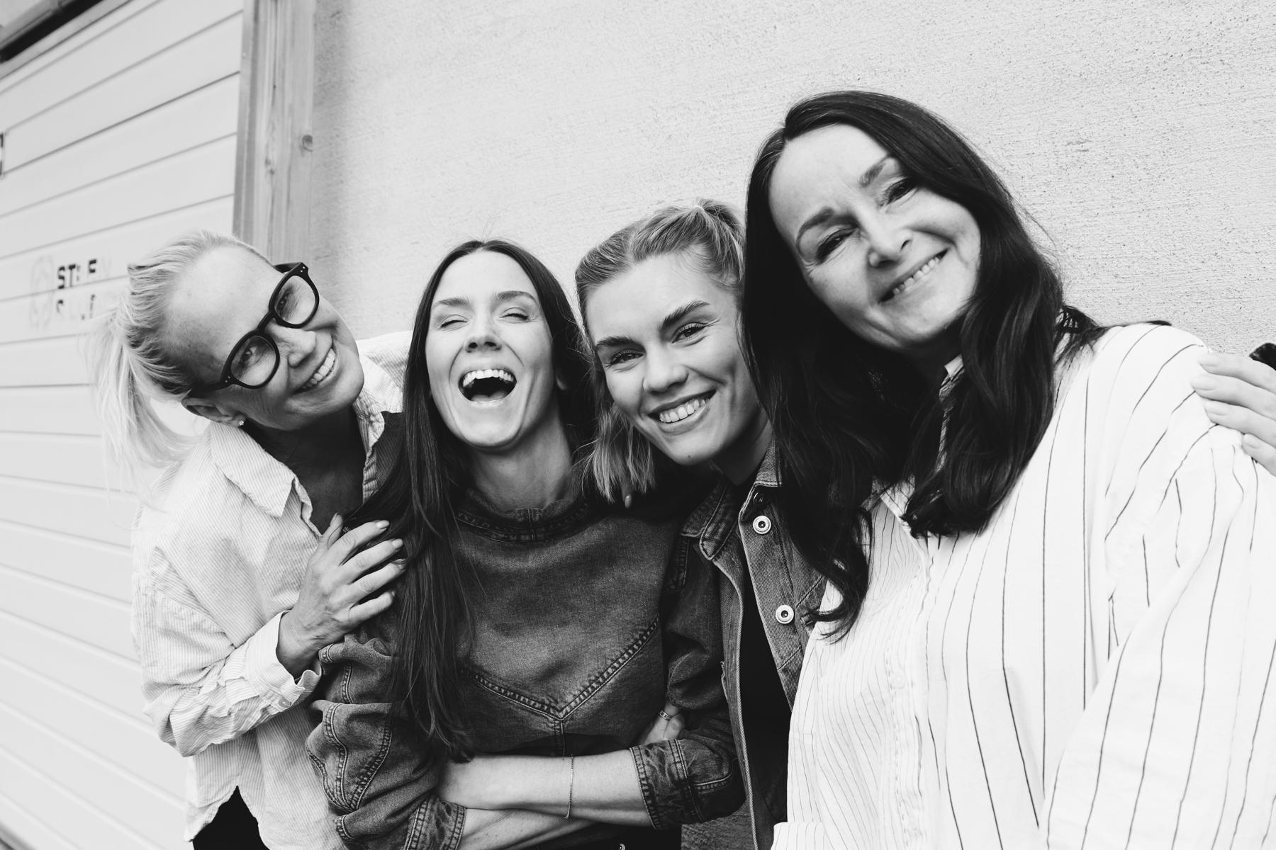 The four of us in the Blender Agency Kids team, laughing together